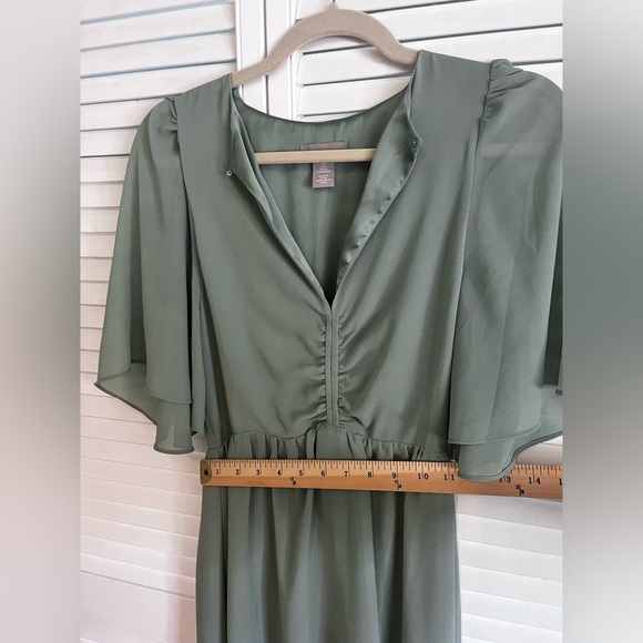 H&M Green Midi Sundress with Flutter Sleeves - Picture 5 of 5